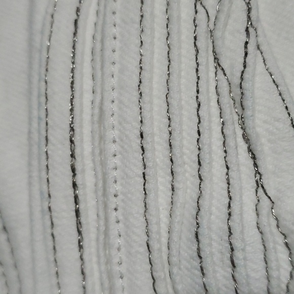 Chico's White Platinum Jeans Womens Size 10 Chicos 1.5 White Denim Capri - Picture 9 of 11